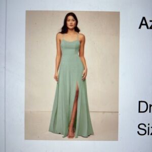 Azazie Kelz Strapless Dusty Sage Bridesmaid Prom Dress size A4 no alterations!